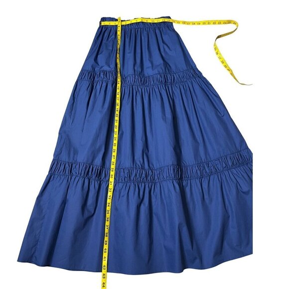 MISA Los Angeles Campos Blue Tiered Maxi Skirt NWT Size M MSRP $290 - Picture 6 of 6